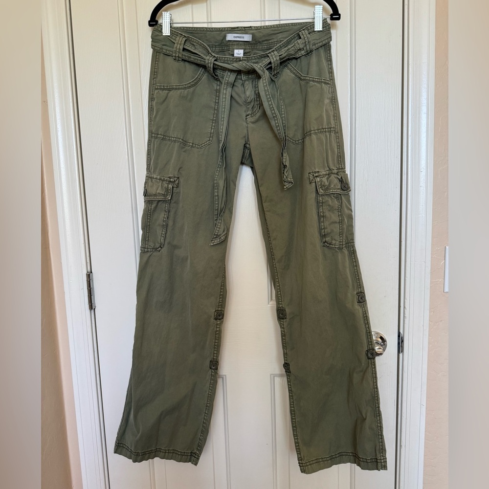 Express Green Cargo Pants